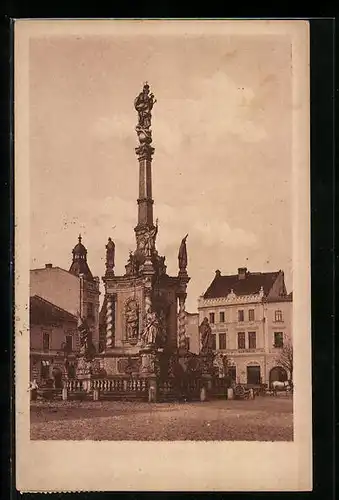 AK Olmütz, vor der Dreifaltigkeitssäule