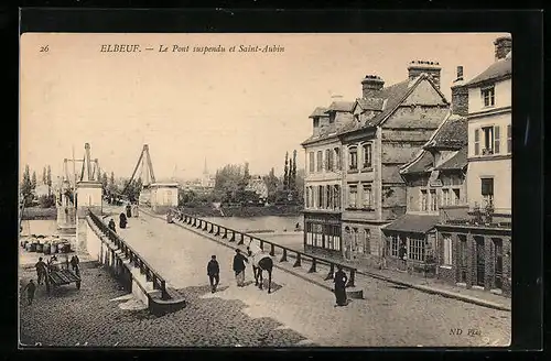 AK Elbeuf, Le Pont suspendu et Saint-Aubin