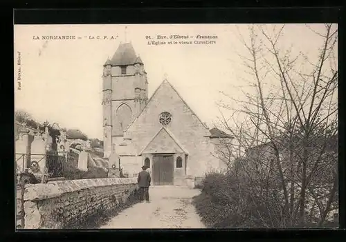 AK Freneuse pres Elbeuf, L`Eglise et le vieux Cimetiere