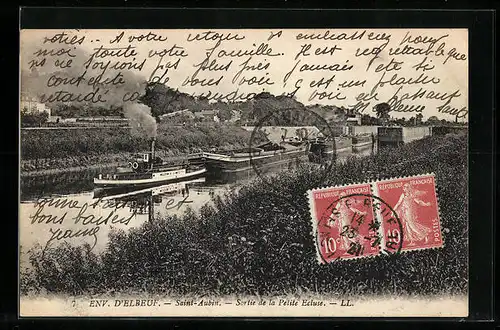 AK Elbeuf, Saint-Aubin, Sortie de la Petite Ecluse