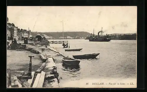 AK Duclair, Vue sur la Seine, Les Quais