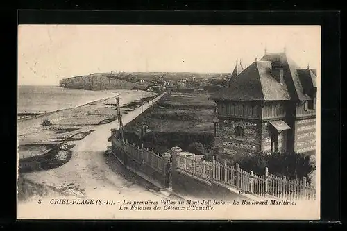 AK Criel-Plage, Les premiers Villas du Mont Joli-Bois