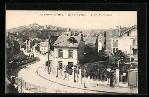 AK Sainte-Adresse, Rue des Bains, Vue Panoramique