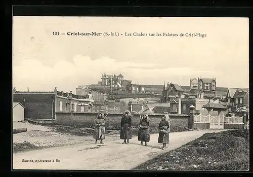AK Criel-sur-Mer, Les Chalets sur les Falaises de Criel-Plage