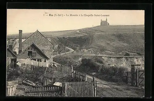 AK Eu, La Montee a la Chapelle Saint-Laurent