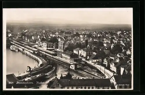 AK Romanshorn, Teilansicht auf den Hafen