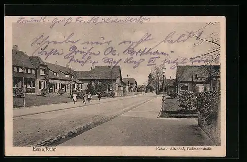 AK Essen / Ruhr, Kolonie Altenhof, Gussmannstrasse