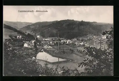 AK Gummersbach, Panorama, Mühlenstrasse