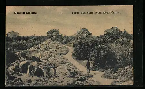 AK Berlin-Dahlem-Steglitz, Partie aus dem Botanischen Garten
