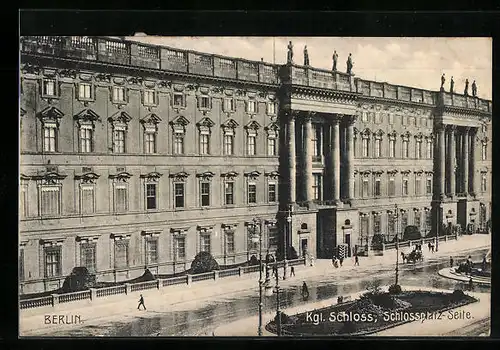 AK Berlin, Kgl. Schloss, Schlossplatz-Seite