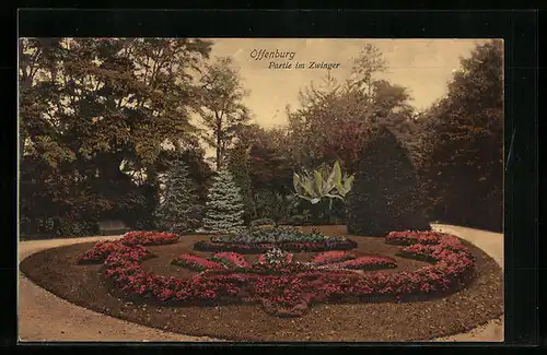 AK Offenburg, Blumenanlagen im Zwinger