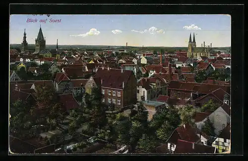 AK Soest, Teilansicht aus der Vogelschau