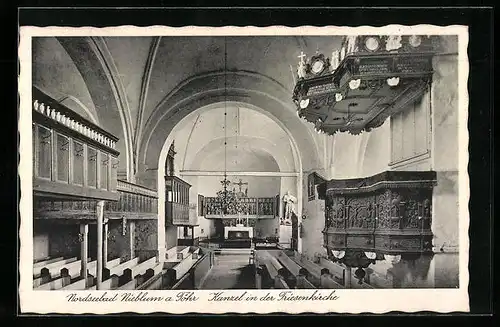 AK Nieblum / Föhr, Kanzel in der Friesenkirche