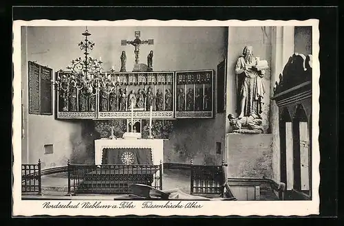 AK Nieblum / Föhr, Altar in der Friesenkirche