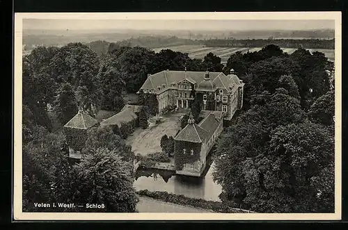 AK Velen i. Westf., Schloss aus der Vogelschau