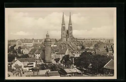 AK Görlitz, Peterskirche und Nicolaiturm