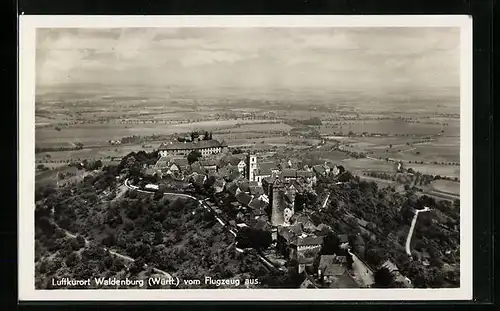AK Waldenburg / Württ., Gesamtansicht, Flugzeugaufnahme