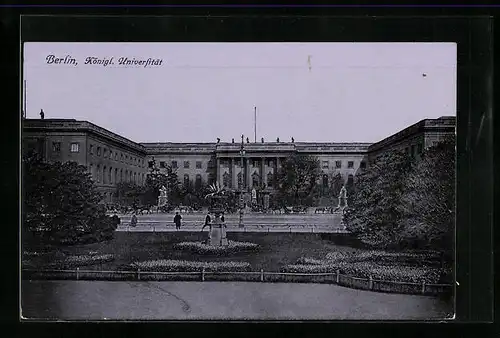 AK Berlin, Königliche Universität aus dem Park gesehen