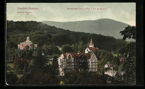 AK Baden-Baden, Sanatorium Dr. A. Frey und Dr. F. Dengler