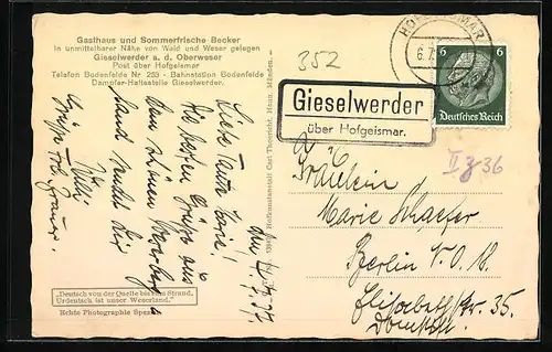 AK Gieselwerder a. d. Oberweser, Gesamtansicht