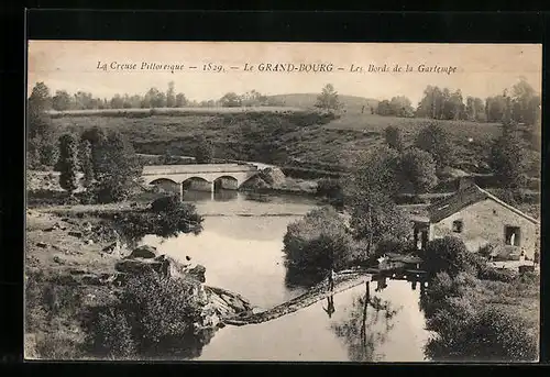 AK Le Grand-Bourg, les Bords de la Gartempe