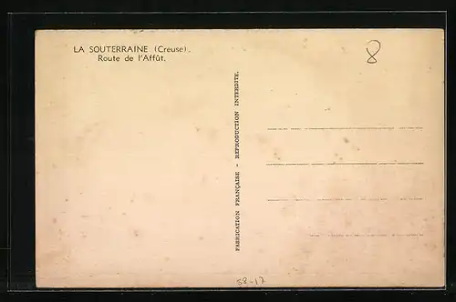 AK La Souterraine, Route de l`Affut