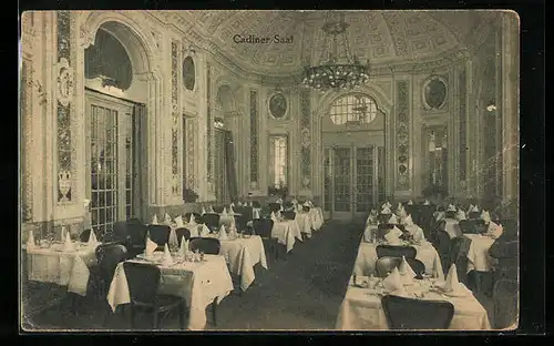 AK Berlin, Weinstuben Kempinski, Blick in den Cadiner Saal