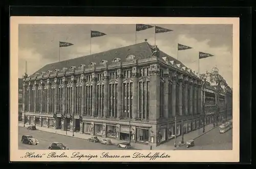 AK Berlin, Kaufhaus Hertie, Leipziger Strasse am Dönhoffplatz