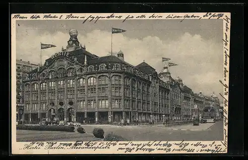 AK Berlin, Kaufhaus Hertie am Alexanderplatz