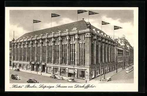 AK Berlin, Kaufhaus Hertie, Leipziger Strasse am Dönhoffplatz