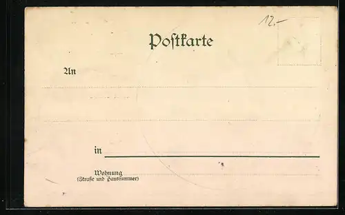 Lithographie Leipzig, Rathaus mit Siegesdenkmal