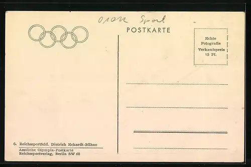 AK Berlin, Reichssportfeld, Dietrich-Eckardt-Bühne