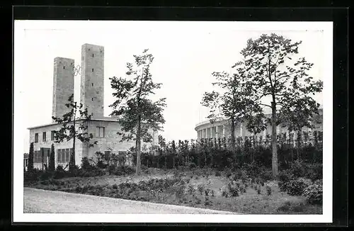 AK Berlin, Reichssportfeld, Osttor mit Blick auf die Deutsche Kampfbahn