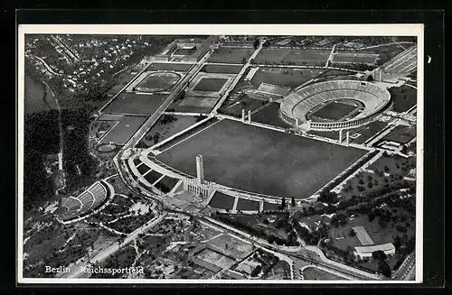 AK Berlin, Fliegeraufnahme des Reichssportfeldes