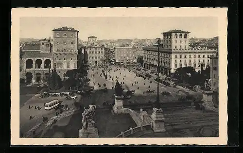AK Roma, Piazza Venezia, Strassenbahn
