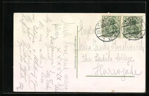 AK Köln, Strassenbahn vor Stapelhaus