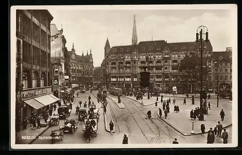 AK Berlin, Partie am belebten Spittelmarkt