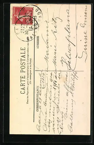 AK Caen, Rue Saint-Jean, Strassenbahn