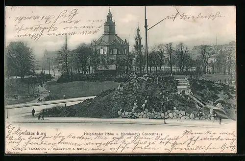 AK Hamburg-St.Pauli, Helgoländer Höhe u. Hornhardt`s Concerthaus