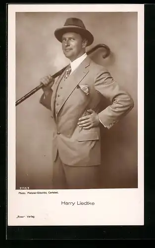 AK Schauspieler Harry Liedtke Mit Hut und Stock
