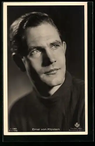 AK Schauspieler Ernst von Klipstein ernst schauend