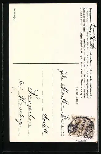 AK Jahreszahl 1906 mit Veilchen