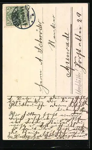 AK Idyllische Landschaft mit Kleeblättern