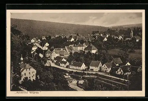 AK Würm, Ortsansicht aus der Vogelschau