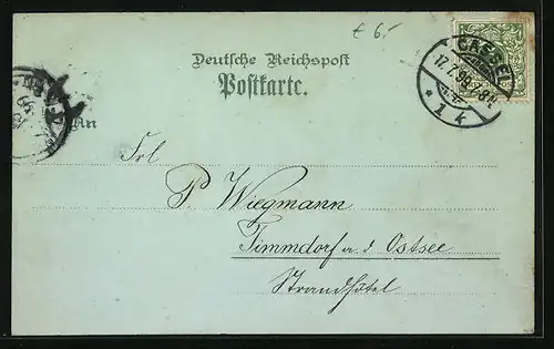 Mondschein-Lithographie Kassel-Wilhelmshöhe, Neuer Wasserfall, Teufelsbrücke und Aquädukt
