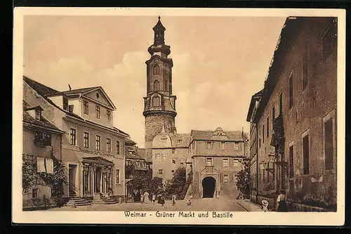 AK Weimar, Grüner Markt und Bastille