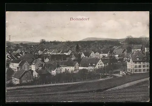 AK Bonndorf, Ortsansicht aus der Vogelschau