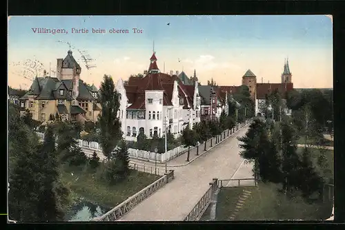 AK Villingen, Strassenpartie beim oberen Tor