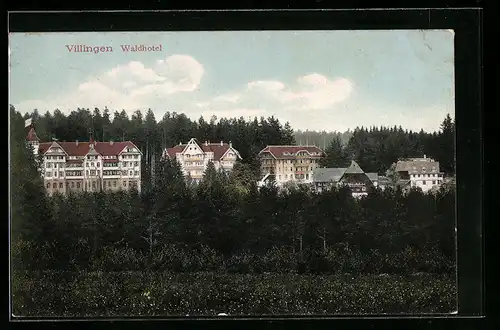 AK Villingen, Blick auf das Waldhotel