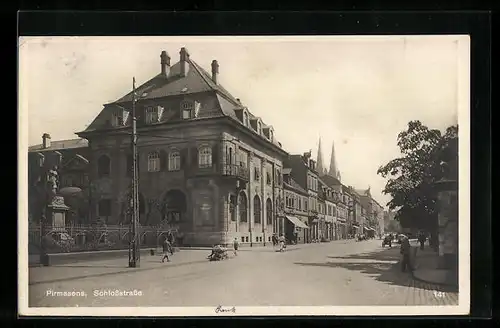 AK Pirmasens, Blick auf die Schlossstrasse